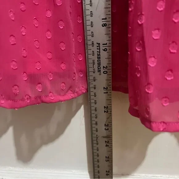 HAVER London Women's XL Hot Pink Tiered Ruffle Mini Skirt Balletcore - Picture 5 of 7